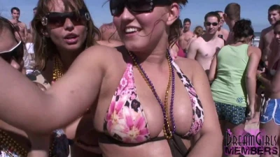 DreamGirls Members - College Coed Bikini Girls Party Hard on the Beach in Texas