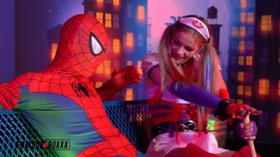 Harley Quinn Takes Spiderman's Virginity - Parody - Amateur Boxxx