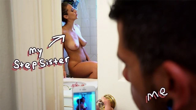 BANGBROS - Sexy Stepsister Layla London Filmed while in Shower by Stepbrother